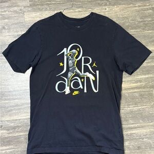 Jordan Black Short Sleeve Tee with Artistic Design